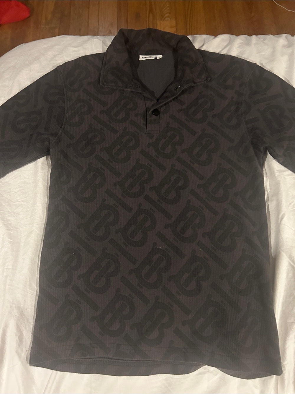Burberry Charcoal Monogram Polo